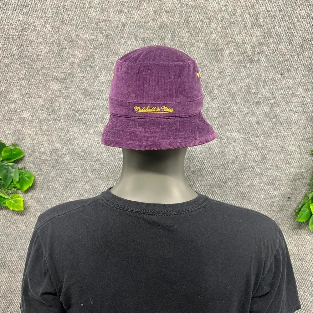 Mitchell & Ness Los Angeles Lakers Purple Corduroy Bucket Hat